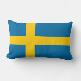 Schwedische Flagge (Schweden) Lumbar Cushion Lendenkissen