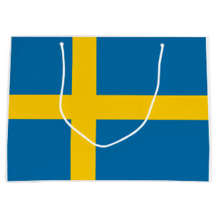 Schwedische Flagge (Schweden) Mittlere Geschenktüt Große Geschenktüte