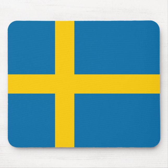 Schwedische Flagge (Schweden) Mousepad (Vorne)