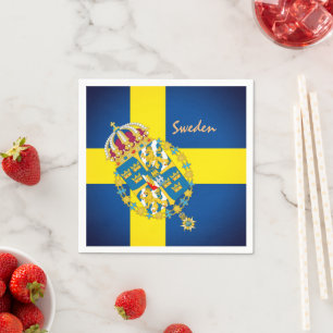 Schwedische Flagge & Schweden Party, Geburtstag /S Serviette