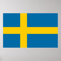 Schwedische Flagge (Schweden) Poster
