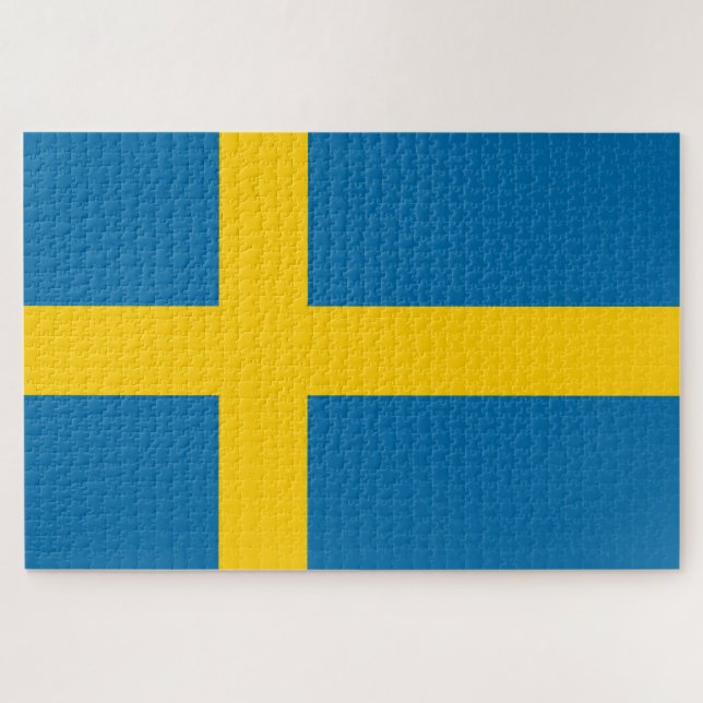 Schwedische Flagge (Schweden) Puzzle (Horizontal)