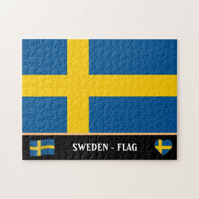 Schwedische Flagge / Schweden Puzzle (Horizontal)