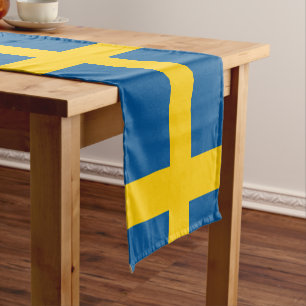 Schwedische Flagge - Schweden - Reisen, Urlaub/Spo Kurzer Tischläufer