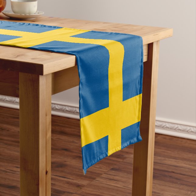 Schwedische Flagge - Schweden - Reisen, Urlaub/Spo Kurzer Tischläufer (Beispiel)