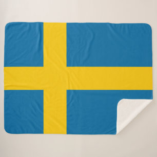 Schwedische Flagge (Schweden) Sherpadecke