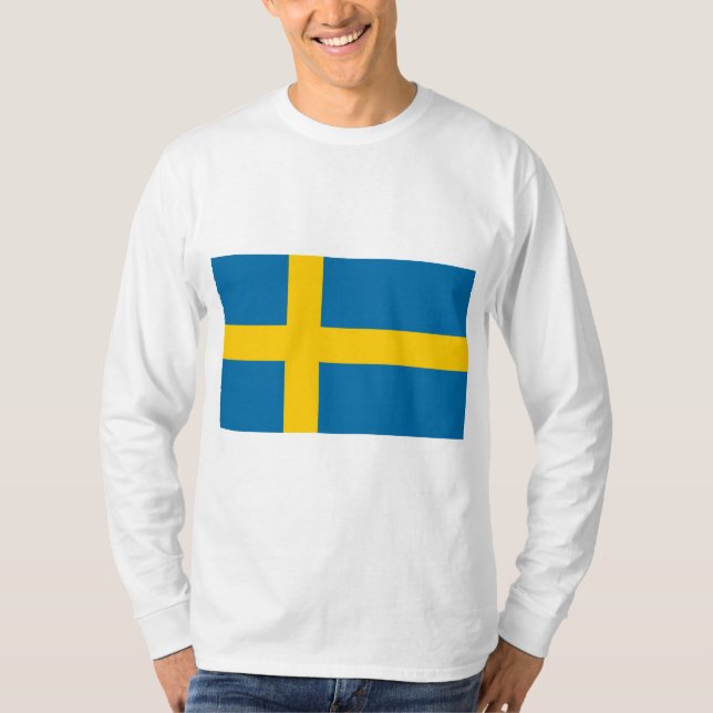 Schwedische Flagge (Schweden) T-Shirt (Vorderseite)