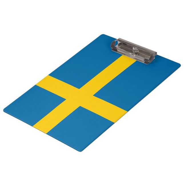 Schwedische Flagge (Schweden) Zwischenablage Klemmbrett (Schrägansicht)