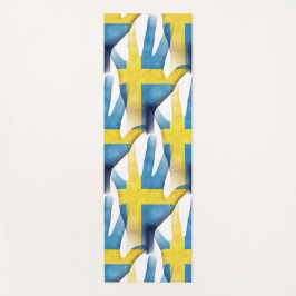 Schwedische Flagge, skandinavische Kultur, schwedi Yogamatte
