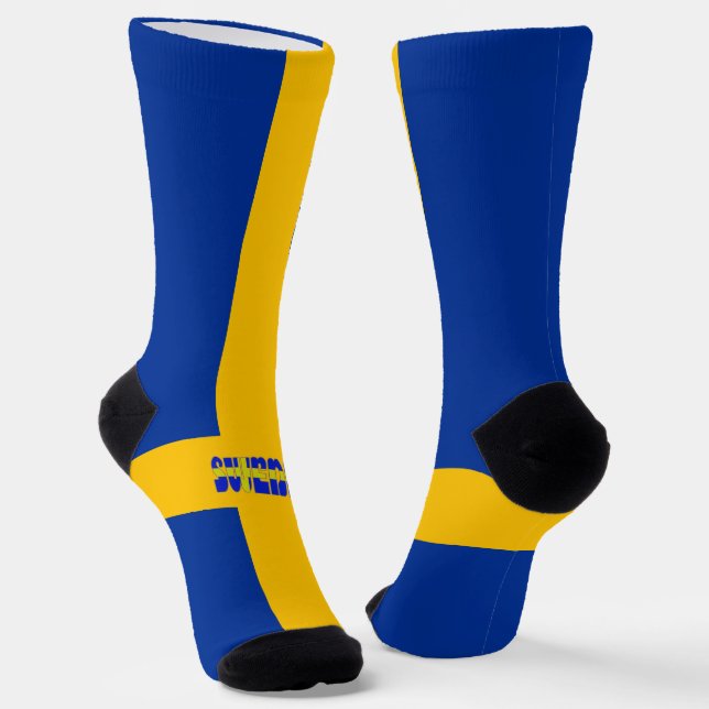 Schwedische Flagge Socken (Gewinkelt)