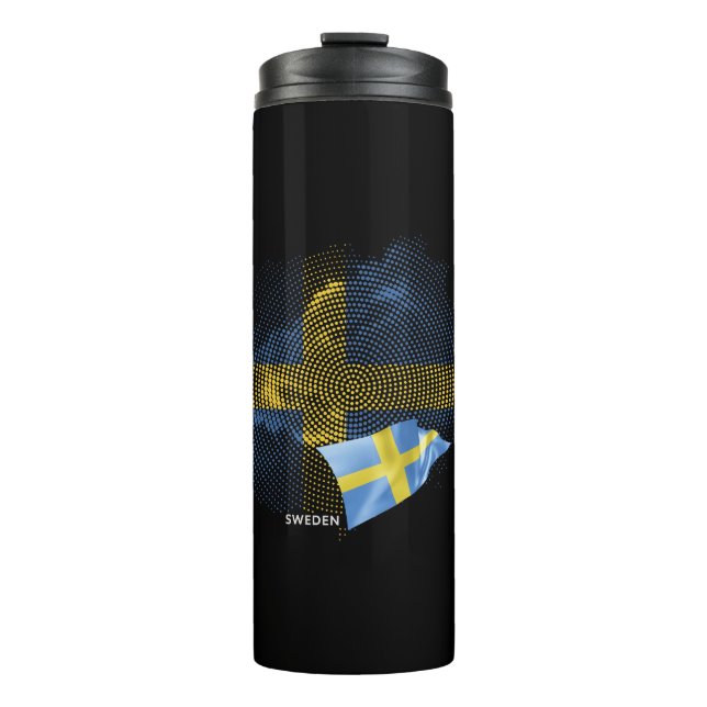 Schwedische Flagge Thermosbecher (Vorderseite)