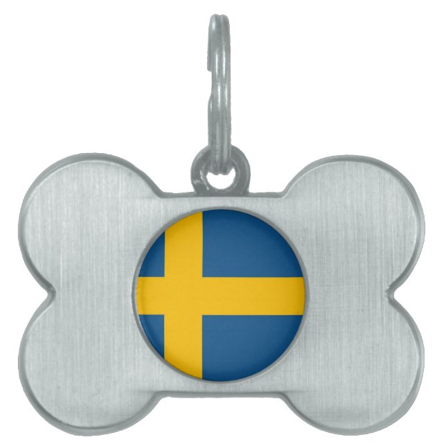 Schwedische Flagge Tiermarke (Vorderseite)