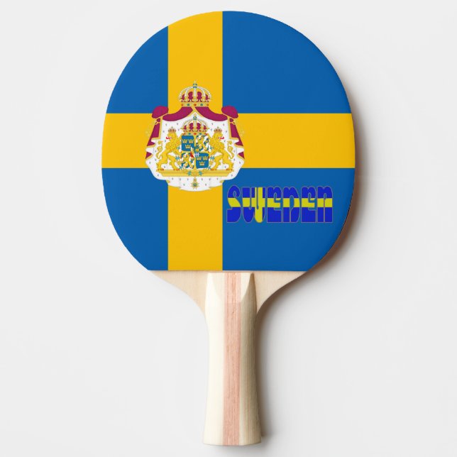 Schwedische Flagge Tischtennis Schläger (Vorderseite)