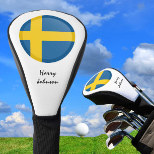 Schwedische Flagge und Mit Monogramm Golfplätze Golf Headcover