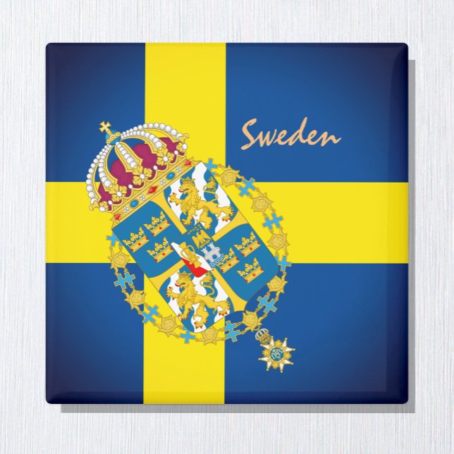 Schwedische Flagge - Urlaub, Reisen / Sport Magnet (Von Creator hochgeladen)