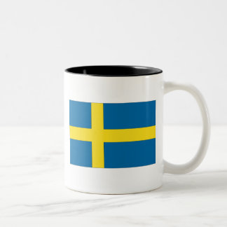 Schwedische Flagge Zweifarbige Tasse