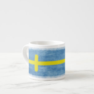 Schwedische Flaggegroße Espresso-Tasse Espressotasse