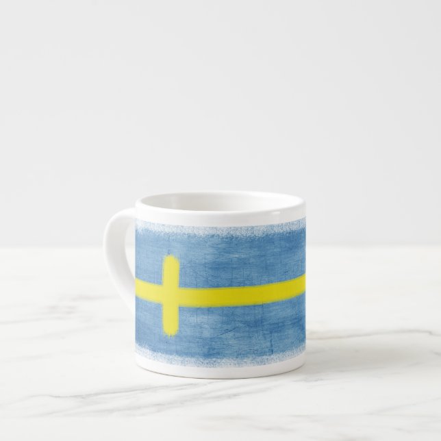 Schwedische Flaggegroße Espresso-Tasse Espressotasse (Vorderseite Links)
