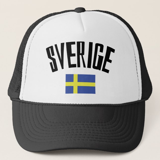 schwedische Flaggenikone Truckerkappe (Vorderseite)