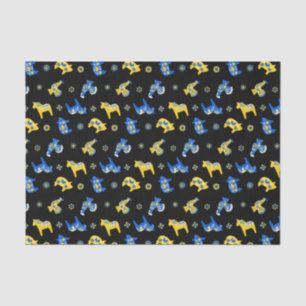 Schwedische Folk Dala Animals Seidenpapier