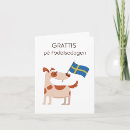 Schwedische Geburtstagskarte - Grattis på födelsed Karte