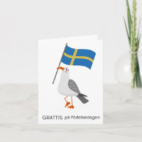 Schwedische Geburtstagskarte - Grattis på födelsed