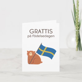 Schwedische Geburtstagskarte - Grattis på födelsed Karte