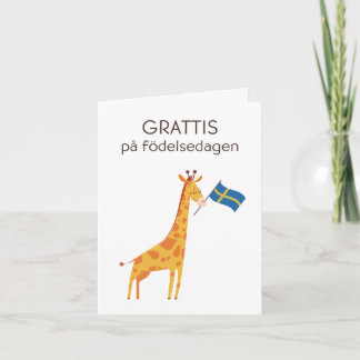 Schwedische Geburtstagskarte - Grattis på födelsed Karte