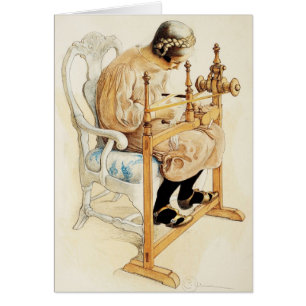 Schwedische Girl Weaving