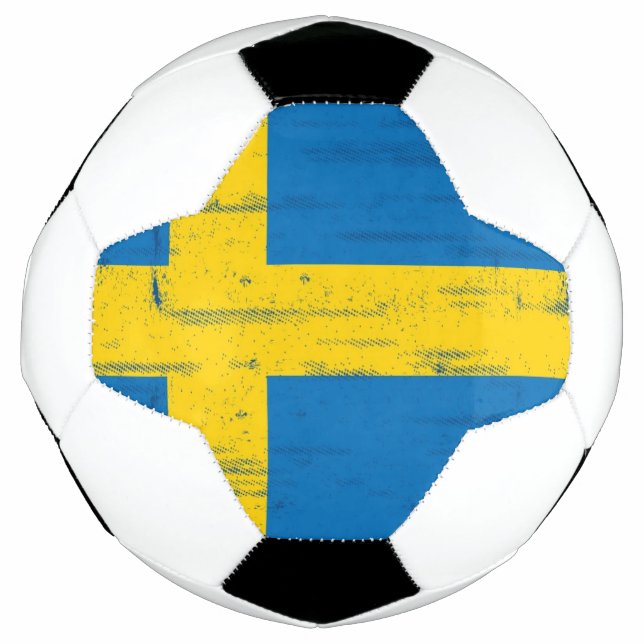 Schwedische Grunge-Fahne Fußball (Vorderseite)