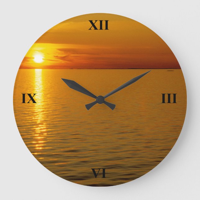Schwedische Inseln Sunset Quadratische Wanduhr (Vorderseite)