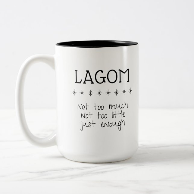 Schwedische Lagom-Tasse Zweifarbige Tasse (Links)