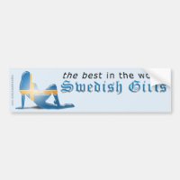 Schwedische Mädchen-Silhouette-Flagge
