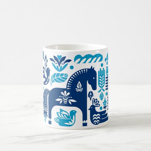 Schwedische Marine und Blue Dala Tasse (Mittel)