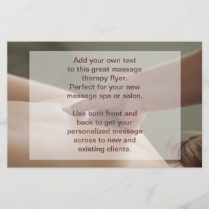 Schwedische Massage Foto - Daumendruck Flyer