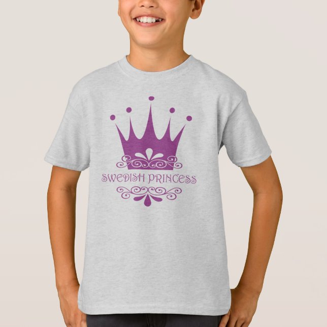 Schwedische Prinzessin Hübsch in Pink Little Girl T-Shirt (Vorderseite)