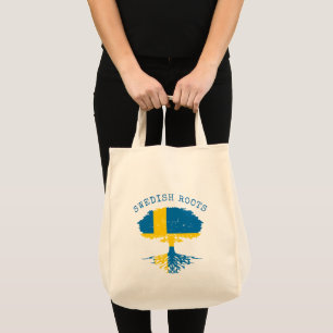 Schwedische Roots-Flagge Tragetasche