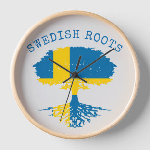 Schwedische Roots-Flagge Uhr