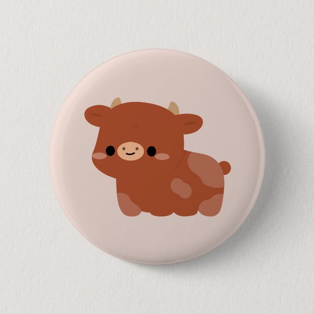 Schwedische Rote Kuh Button (Vorderseite)