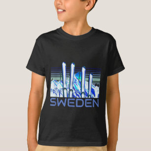 Schwedische Ski-Accessoires retro schwedisches Ski T-Shirt