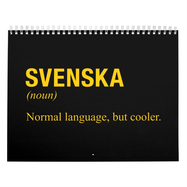 SCHWEDISCHE Sprache Kalender (Titelbild)