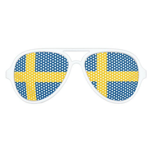 Schwedische Stolz-Party-Schattierungen | Flagge Sonnenbrille (Vorderseite)
