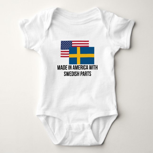 Schwedische Teile Baby Strampler (Vorderseite)