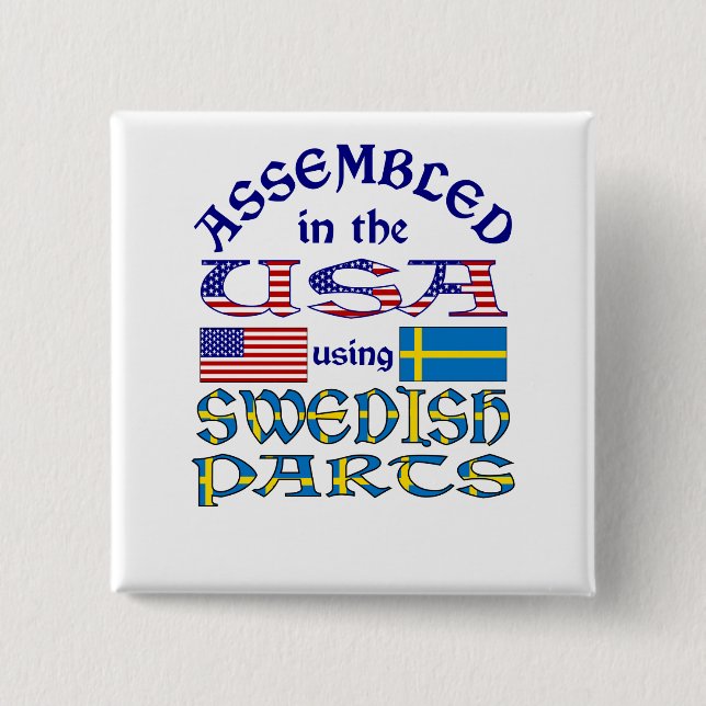 Schwedische Teile Button (Vorderseite)