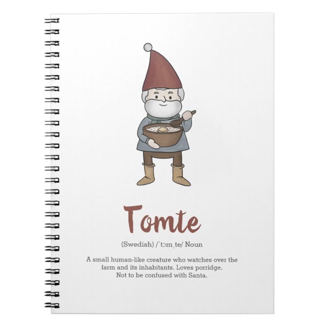 Schwedische Tomate Gnome - Definition Notizblock (Vorderseite)