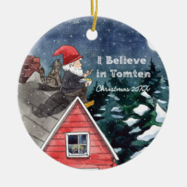 Schwedische Tomten-Duftwasserfarbe Keramik Ornament