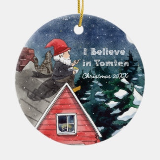 Schwedische Tomten-Duftwasserfarbe Keramik Ornament