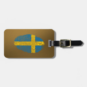 Schwedische Touchfingerabdruckflagge Gepäckanhänger