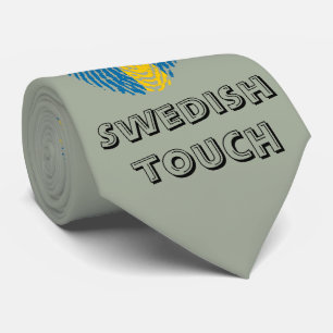 Schwedische Touchfingerabdruckflagge Krawatte