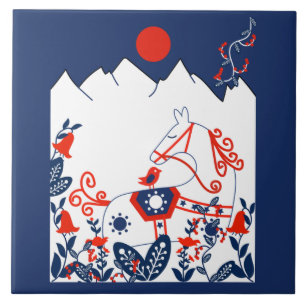 Schwedische und finnische Kunst Fliese